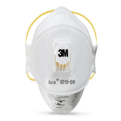 Aura&trade; 9312A+ P1 Disposable Flat Fold Respirator Valved 10 Pack_36003891_7100106875