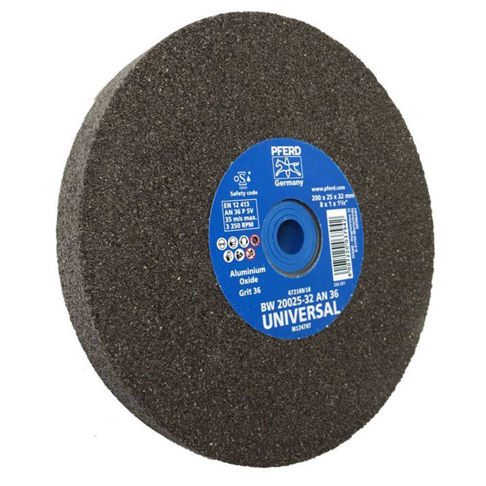 Aluminium Oxide Grinding Wheel 36 Grit Black 200 x 25 x 32mm 36004068 39009711