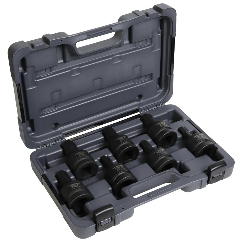 1'' DR 7PC INHEX IMPACT SOCKET SET 14-27MM 491341 72614