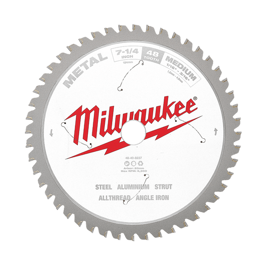 Metal saw blade 184mm (7-1/4'') 48T Medium Metal Circ Saw Blade 37100005 48408237