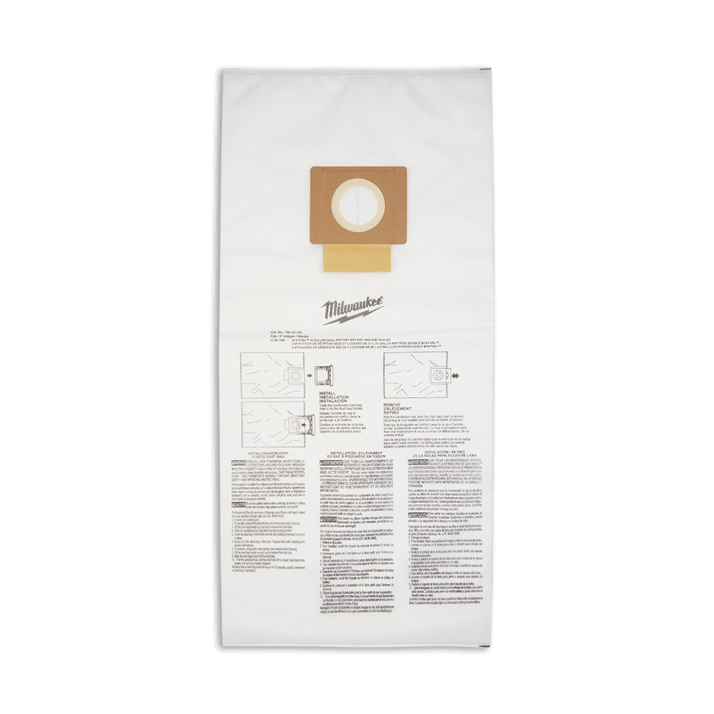 M18 FUEL&trade; 45L Wet/Dry Vac - Fleece Bags - 5Pk 37502256 49901999