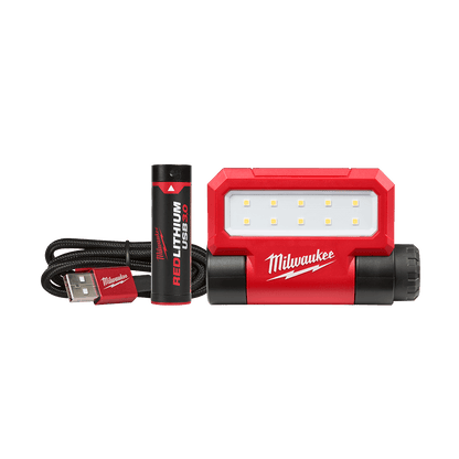 REDLITHIUM USB Folding Flood Light 3.0 Ah Kit Milwaukee 37503782 L4FFL301