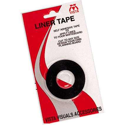 Whiteboard Liner Tape 3mmx 8M Black Matt Finish 38111503 RZ2558