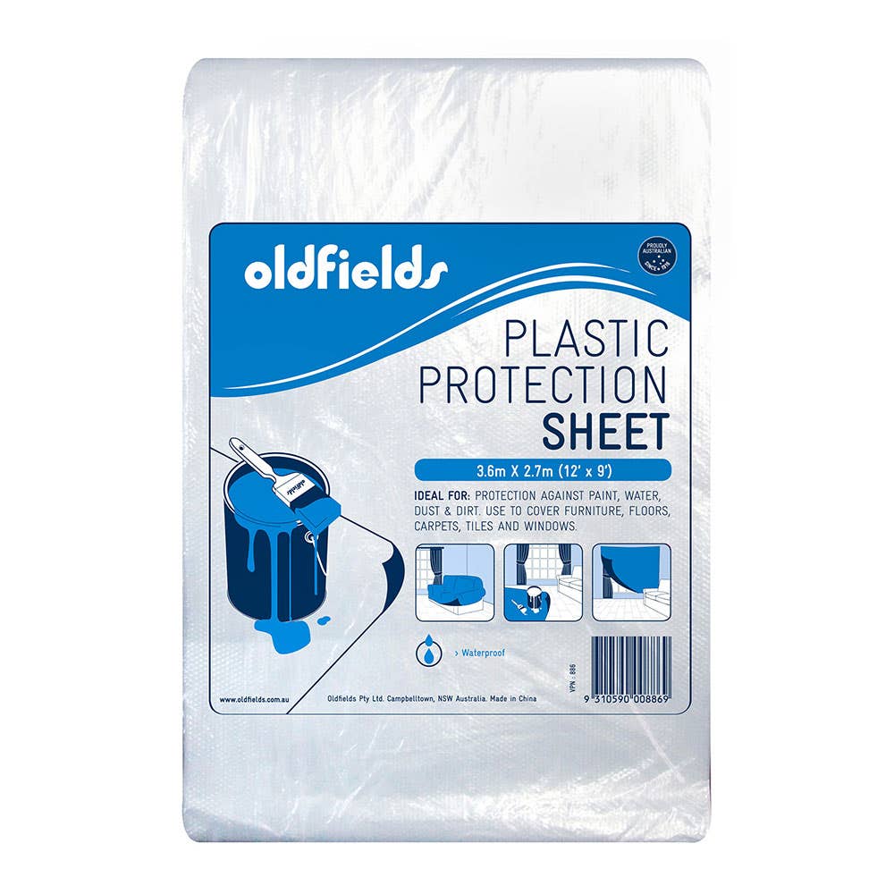 Drop Sheet Plastic House Mate 3.6 x 2.6m 886 Oldfields 3816004 886