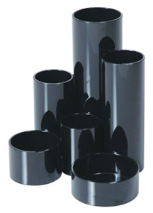 Italplast Desk Tidy Tube Black_38674003_50410