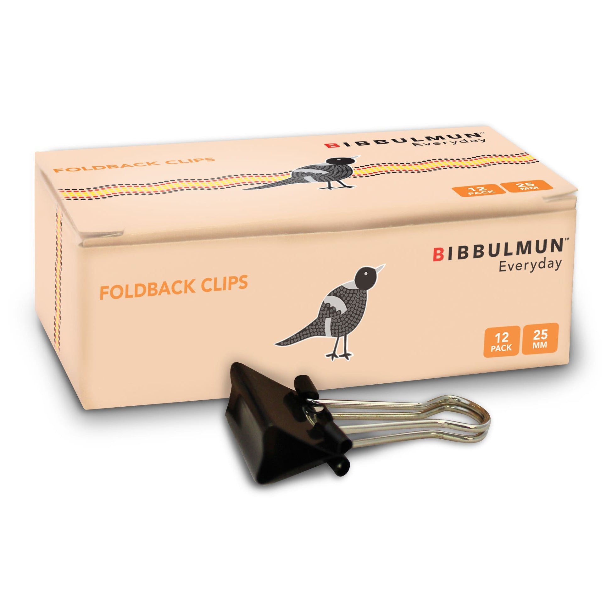 Foldback Clips No. 2 25mm Black 12 Pk 38889000 NPL-38889000