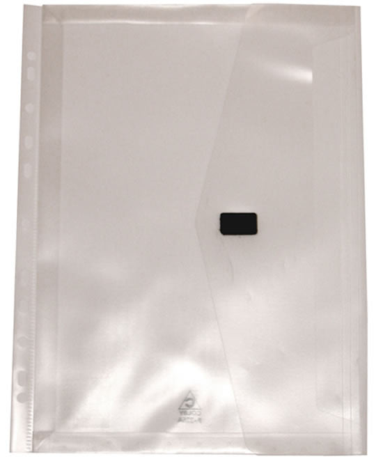 Document Wallet Colby A4 P326A With Filing Strip Clear Velcro Closure_39116800_33527