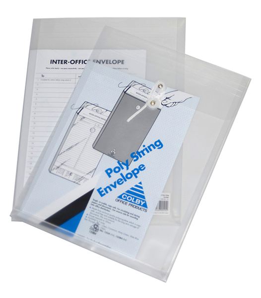 Colby Poly String B4 155B4 Clear Envelope 30mm Gusset 39117129 54130