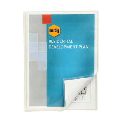 Marbig Flic File A4 10 Pocket Insert Cover Clear 10pk_39119800_22007