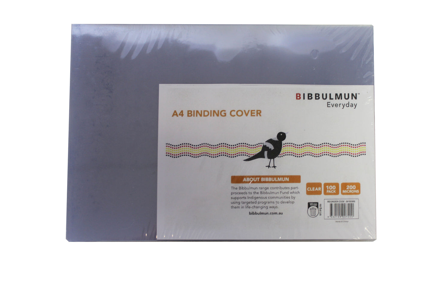 A4 Clear Binding Cover 100 Pk 39193900 NPL-39193900