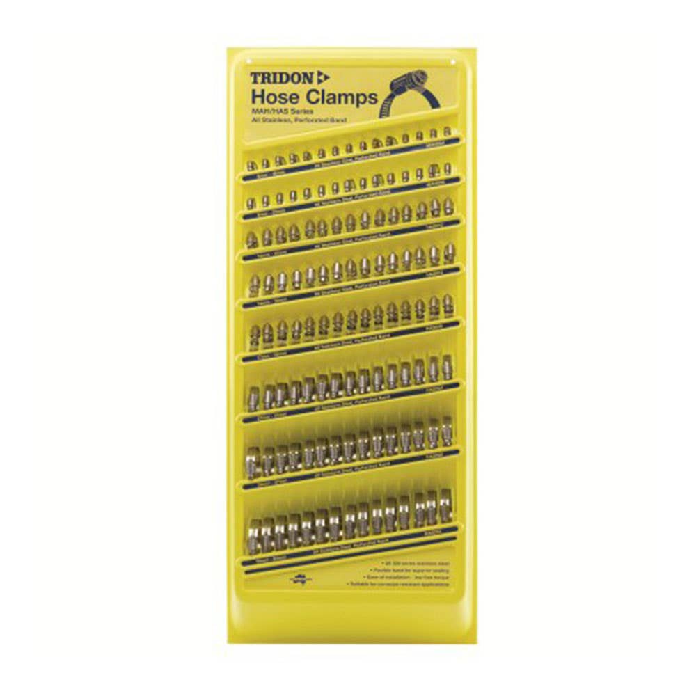 Hose Clamp Kit Perforated Single-Bolt Stainless Steel 120 Piece CM4DC Tridon 3921000 CM4DC