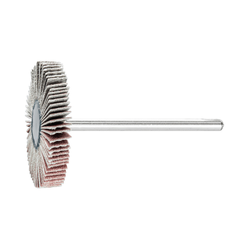 Alum oxide mounted flap wheel F 30x5 mm shank 3 mm A320 fine grind/finish_40108263_44401323