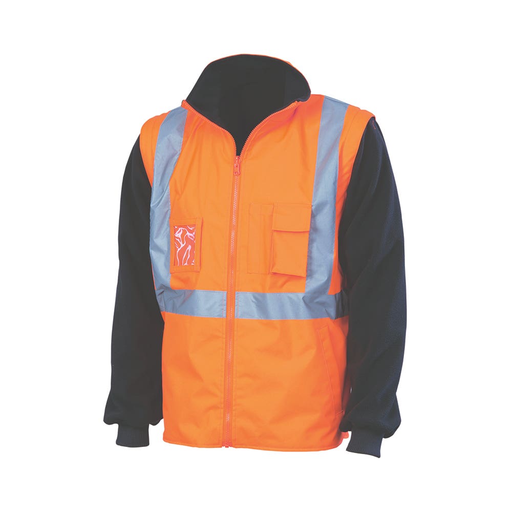 3990 4in1 Zip Off Sleeves X-Back Tape Rain Jacket + Knorr Bremse Logo KNORR3990