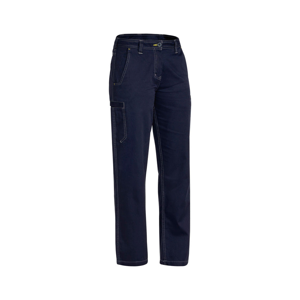 Pants Womens Cotton Drill 190gsm Vented Navy 20 Bisley_276203_BPL6431_BPCT20