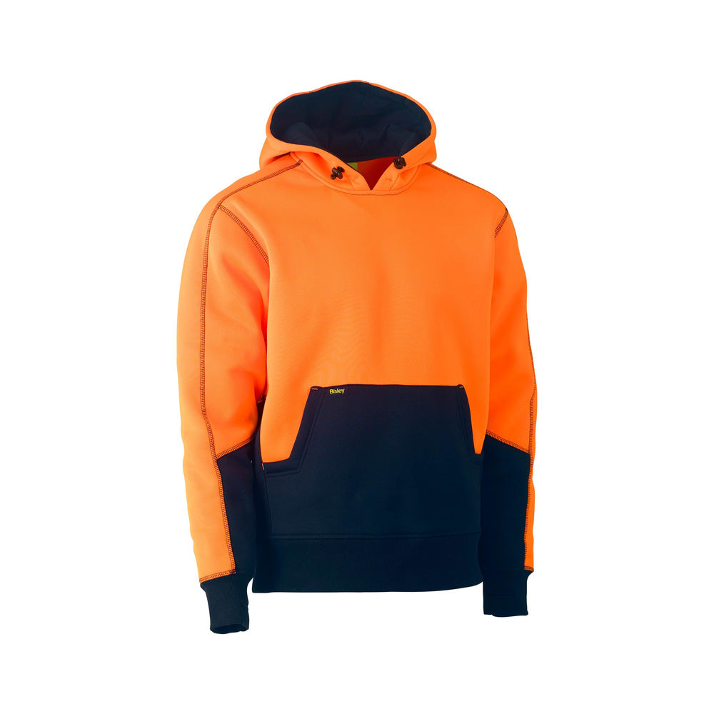Jumper Hoodie Poly Fleece 300gsm Hi Vis Orange/Navy XS Bisley_40008568_BK6619_TT05XS