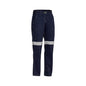 Pants Womens Cotton Drill 190gsm Cool Vent 3M Tape Navy 14 Bisley_267888_BPL6431T_BPCT14