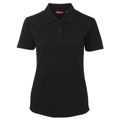 Polo Shirt S/S Womens Poly Cotton 210gsm Signature Black 10 BAE Logo 50105062 BAE 2LPS-BLK-10