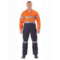 Coveralls L/S Cotton Drill Tape 310gsm Orange/Navy 127R Bisley_549684_BC6357T_TT02RPE127R