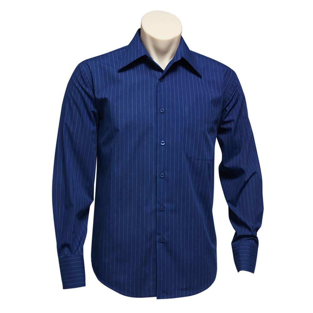 Shirt L/S Poly Cotton Manhattan Biz BAE Logo BAESH840