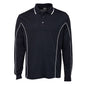 Polo Shirt L/S Podium 2XL Navy with White Piping BAE Logo 50105431 BAE 7PIPL-NAV/WHT-2XL