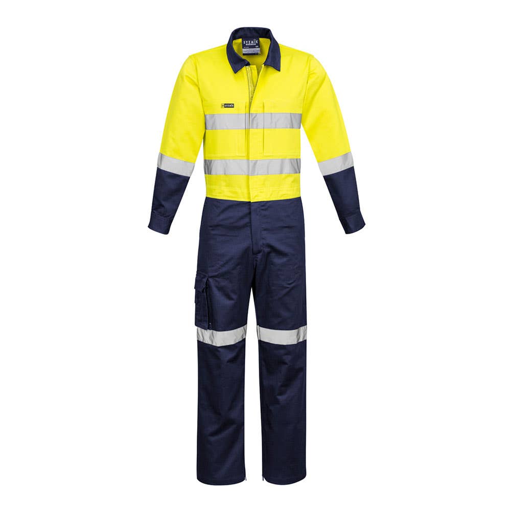 Coveralls Cotton Ripstop 240gsm Rugged Cooling Tape Yellow/Navy 102 Syzmik 40004235 ZC804-Y/N-102