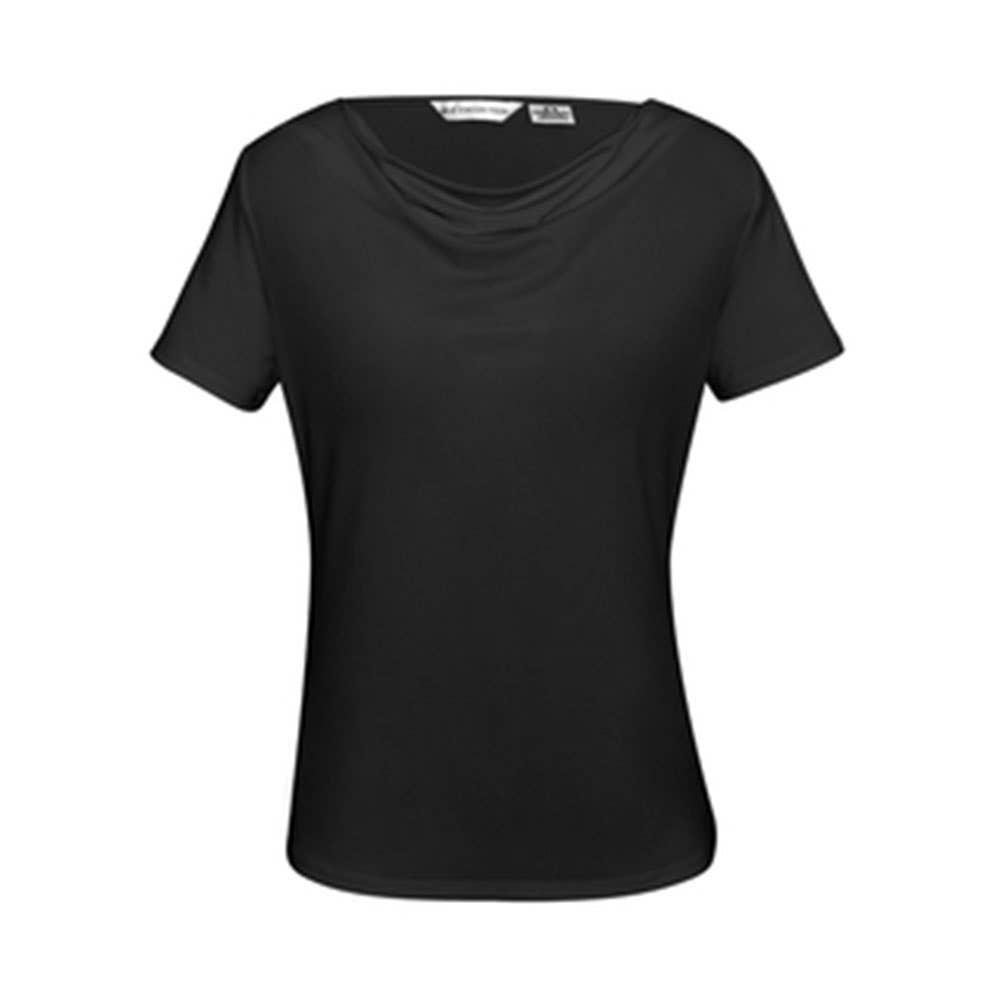 Shirt Womens Ava Drape Neck Biz BAE Logo BAEK625LS