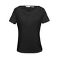 Shirt Womens Ava Drape Neck Biz BAE Logo BAEK625LS