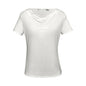 Shirt Womens Ava Drape Neck Ivory 10 Biz BAE Logo 50106040 BAE K625LS-IVY-10