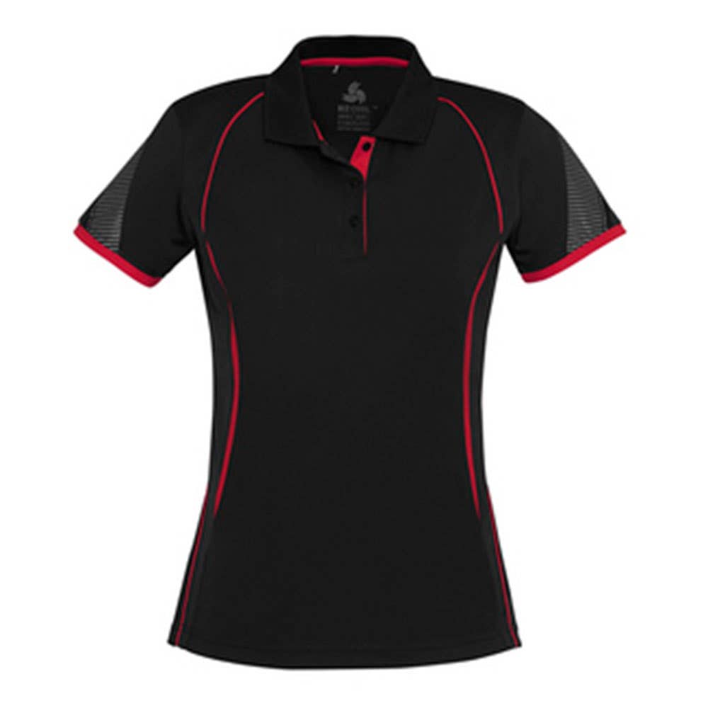 Shirt Polo S/S Womens Polyester Razor Biz BAE Logo BAEP405LS