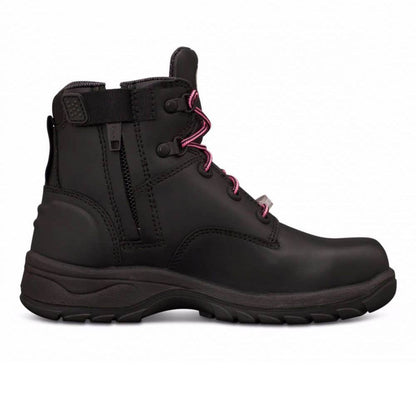 49-445Z Women's Steel Toe Zip-Sided Safety Boots PU Rubber Sole Black 35 40004647 49-445Z-35