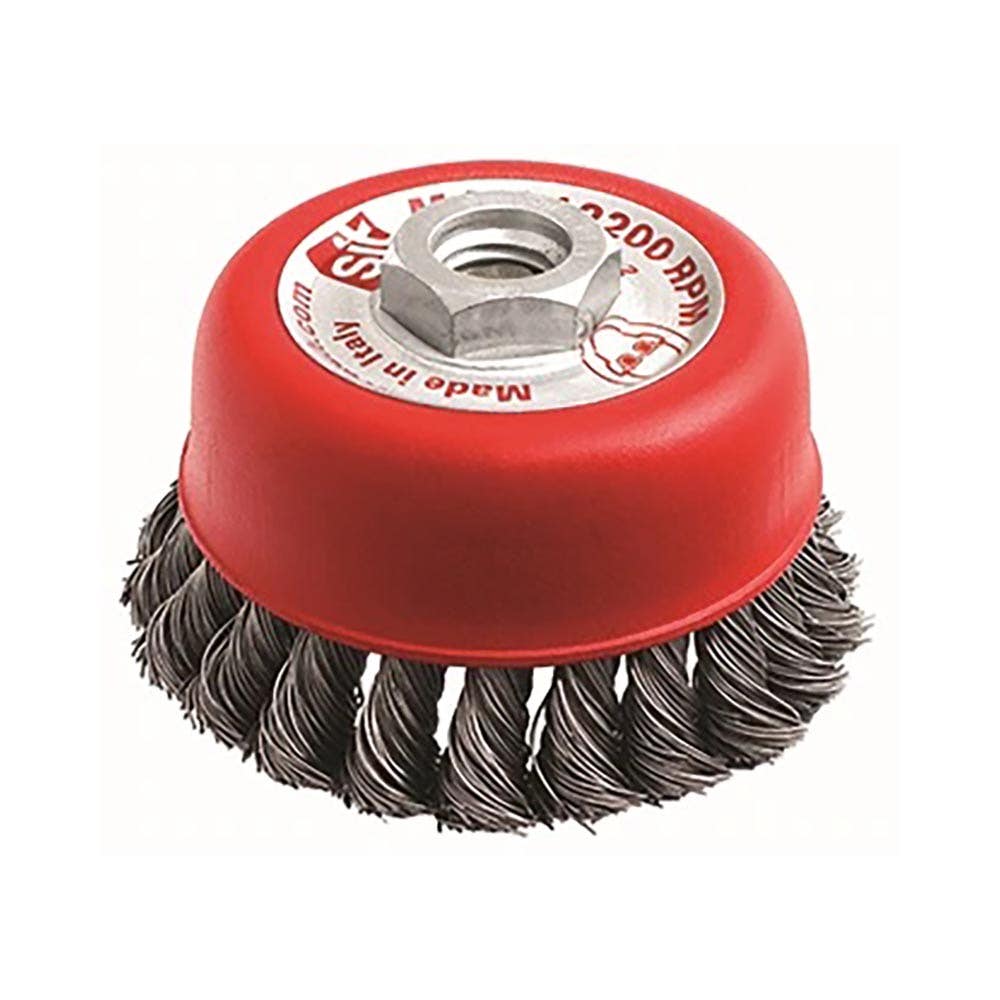 Brush Cup Wire Steel Twist Knot 120mm X 0.5mm X Multi Bore_40004912_TU131MULTI