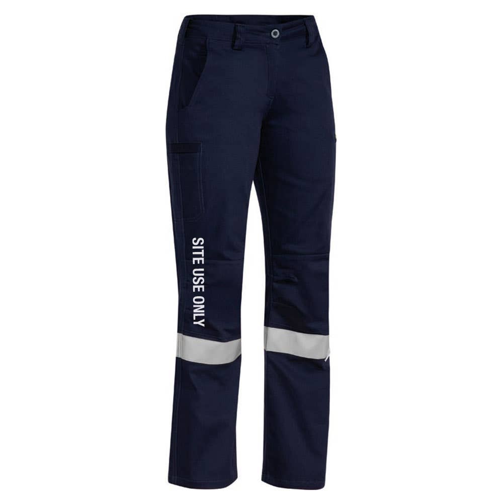 BPL6643TS Women's Cotton Drill Taped Pants 310gsm Glencore MIM Logo Site Use Only BPL6643TS