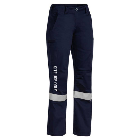 BPL6643TS Women's Cotton Drill Taped Pants 310gsm Glencore MIM Logo Site Use Only BPL6643TS