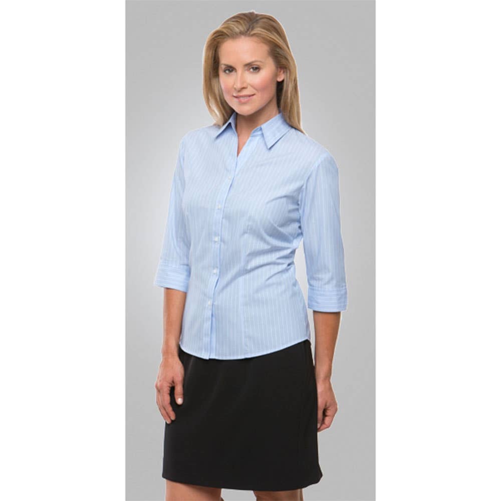 Shadow Stripe Ladies Shirt Blue Size 30 433188 2144-BLU-30