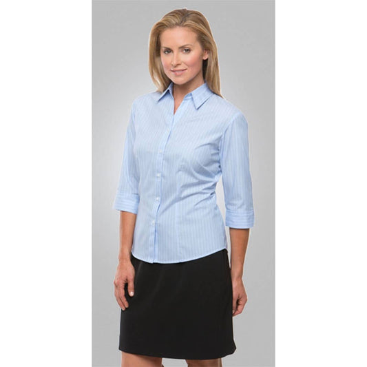 Shadow Stripe Ladies Shirt Blue Size 30 433188 2144-BLU-30