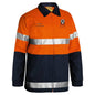 Jacket Cotton Drill 310gsm 3M Tape Orange/Navy 2XL Bisley CRL Logo+Name 40006053 GC BK6710T TT022XL CRL