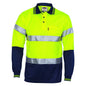 Shirt Polo L/S 175gsm Poly Micromesh D/N CSR Tape Hi Vis Yellow/Navy 2XL 40006160 3716-Y/N-2XL