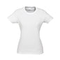Shirt Tee Womens S/S Cotton Ice White 10 Biz BAE Logo 50107606 BAE T10022-WHT-10