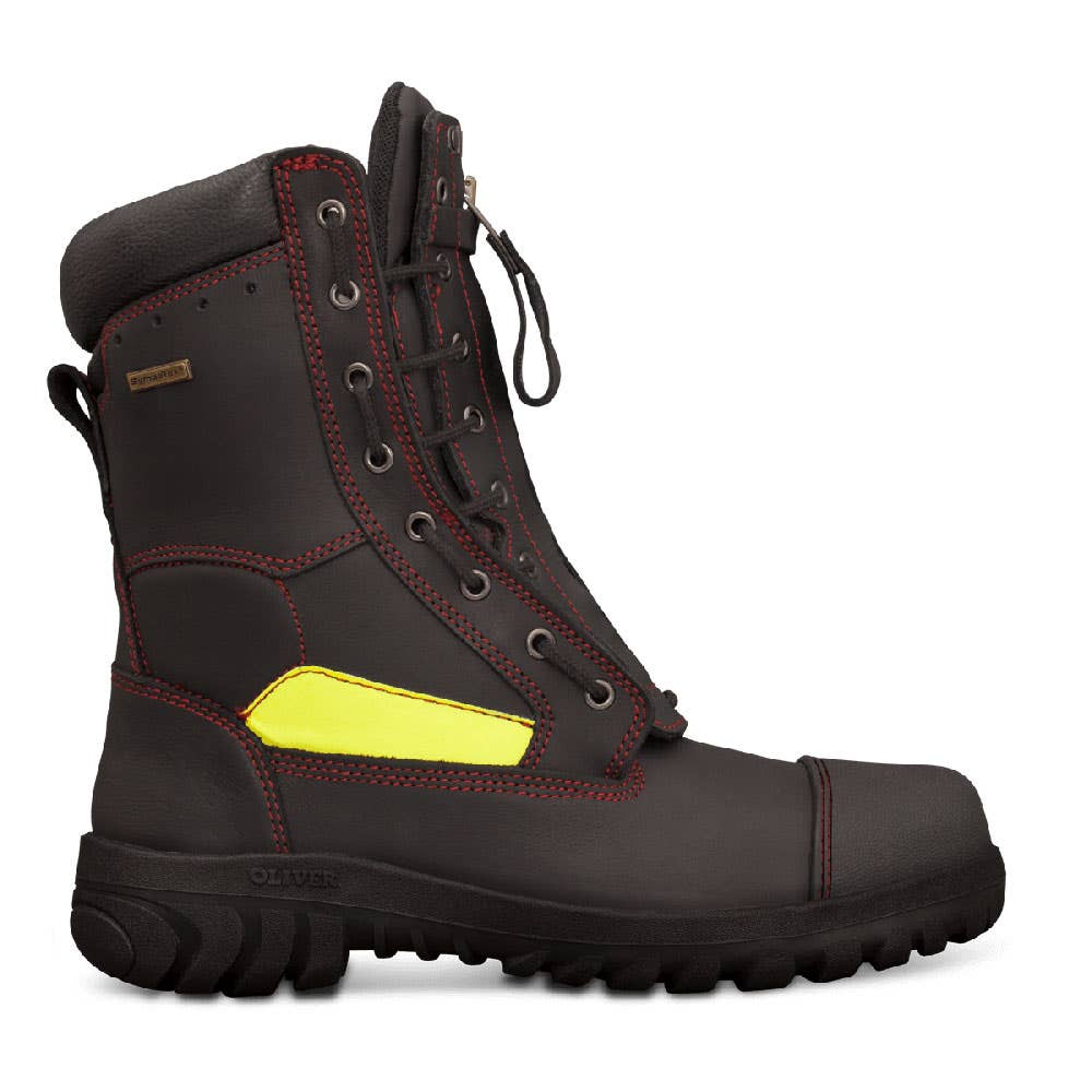 66-495 Zip-Up Firefighter Safety Boots With Bump Cap & Metguard 66495