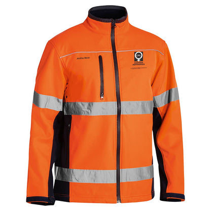 Jacket Soft Shell 310gsm 3M Tape Hi Vis Orange/Navy 2XL + CRL Logo + Name 40007458 GC BJ6059T TT022XL CRL