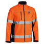 Jacket Soft Shell 310gsm 3M Tape Hi Vis Orange/Navy 2XL + CRL Logo + Name 40007458 GC BJ6059T TT022XL CRL