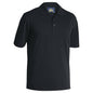 Shirt Polo S/S Poly/Cotton Pique Knit 180gsm Black 3XL Bisley 40007768 BK1290 BBLK3XL