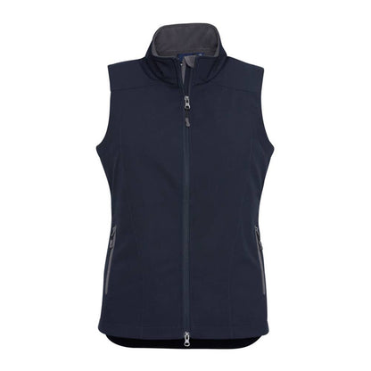 Vest Softshell Womens Polyester Geneva Navy/Graphite 2XL J404L Biz 40007882 J404L-NAV/GRAPH-2XL