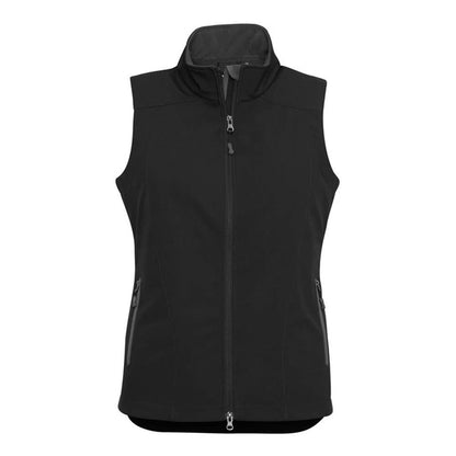 Vest Softshell Womens Polyester Geneva Black/Graphite 2XL J404L Biz 40007887 J404L-BLK/GRAPH-2XL