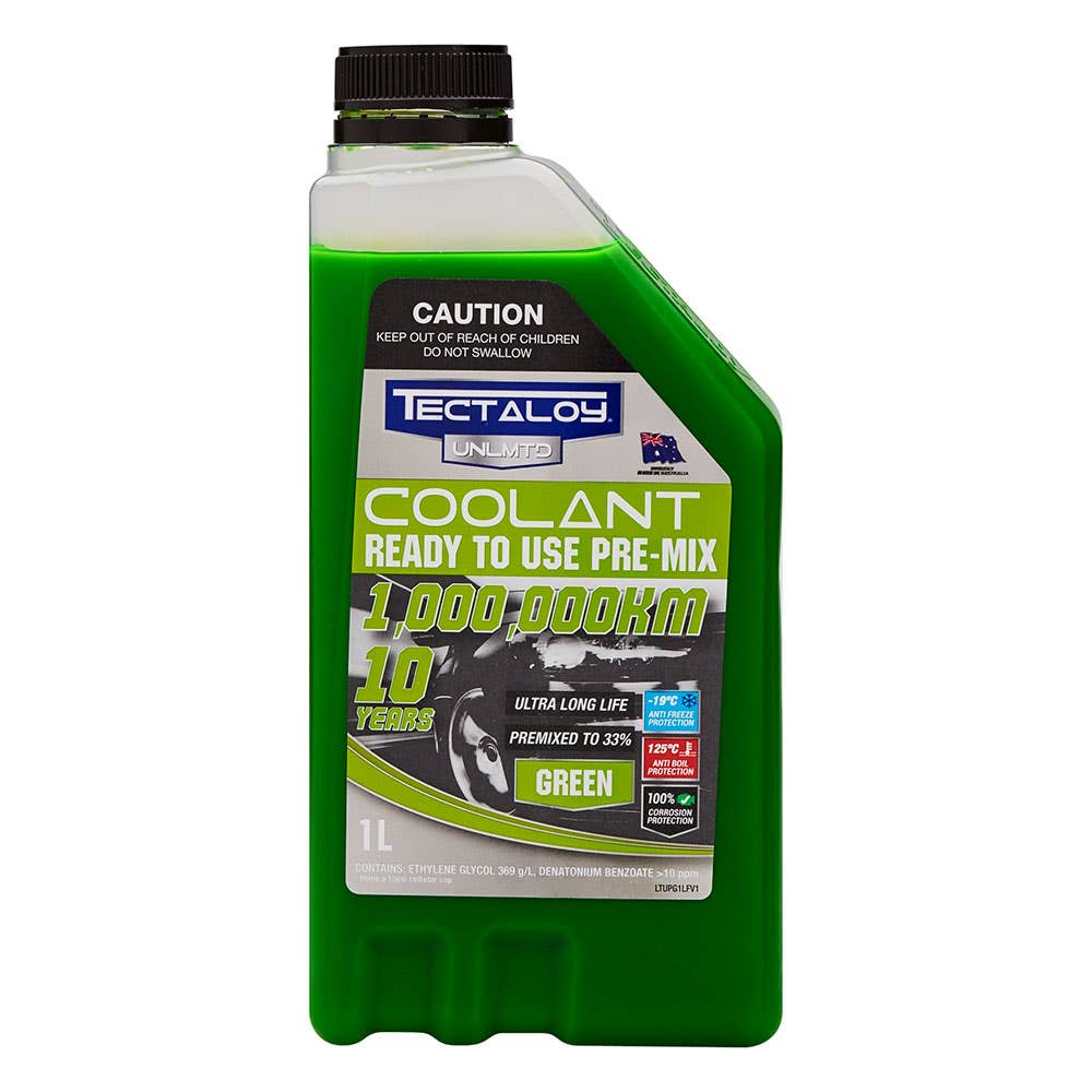 Coolant UNLMTD Ready To Use Pre-Mix Green 1L Tectaloy 40007956 TUPG1L