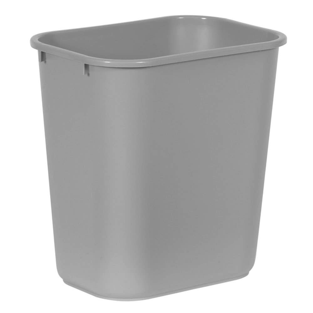 Basket Waste Rectangle Medium Grey 27L Rubbermaid 40007990 FG295600GRAY