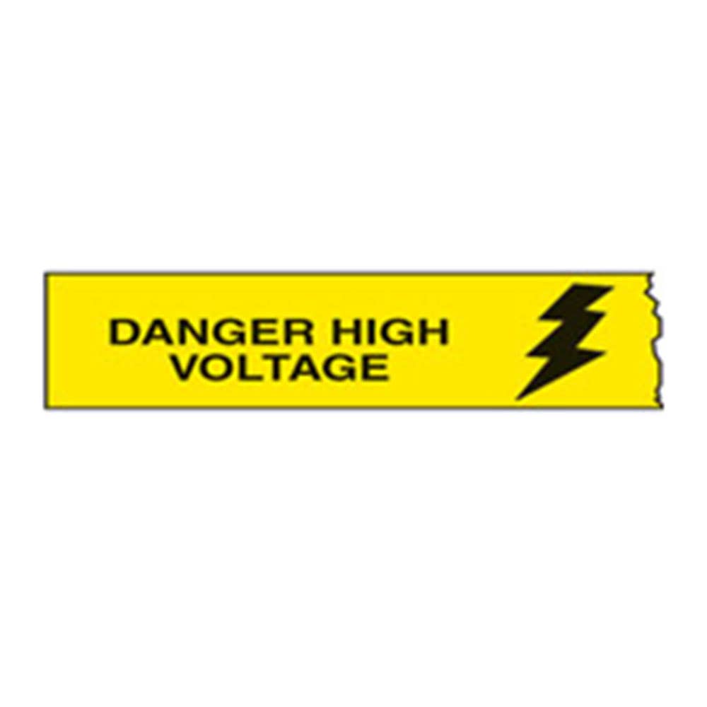 Tape Barrier DANGER HIGH VOLTAGE Black/Yellow 76mm X 300m 40007994 834555
