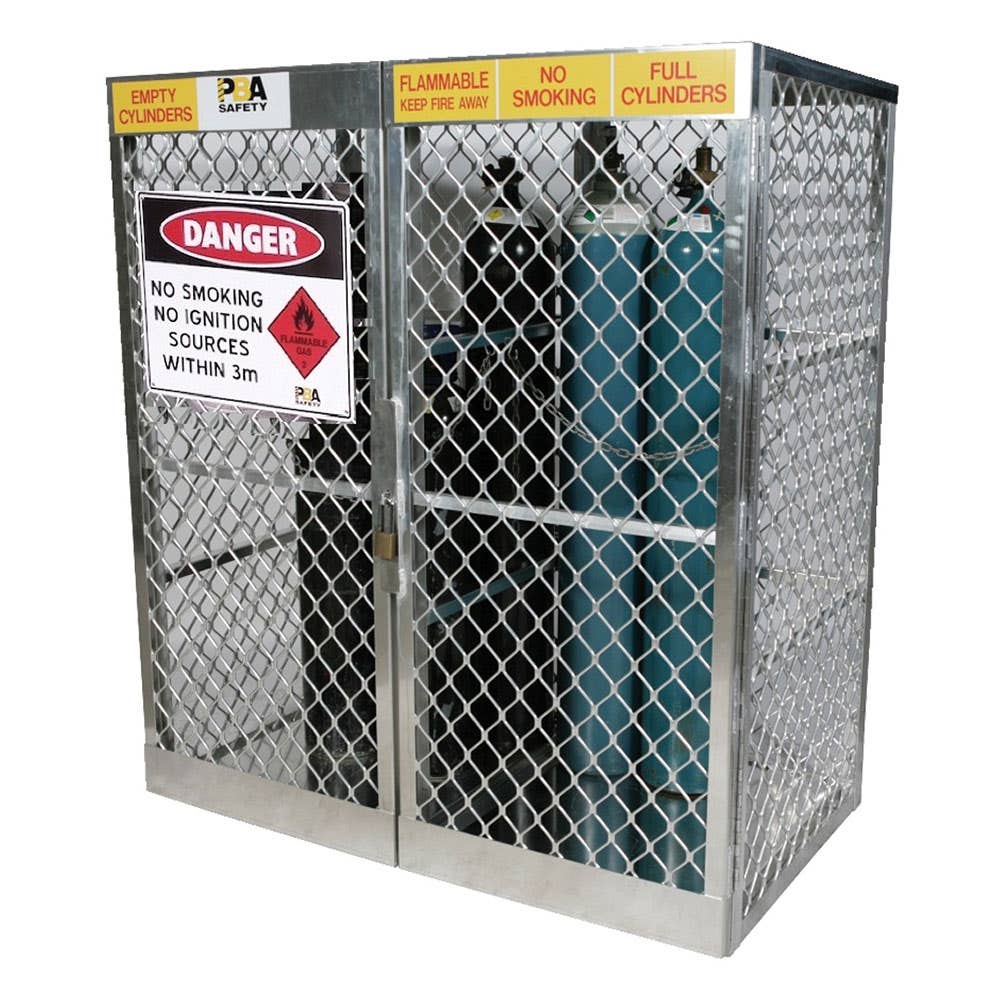 Cage Storage Aluminium Gas Cylinder Capacity 20 Vert 1510 X 1800 X 815mm 40008018 23007FLM
