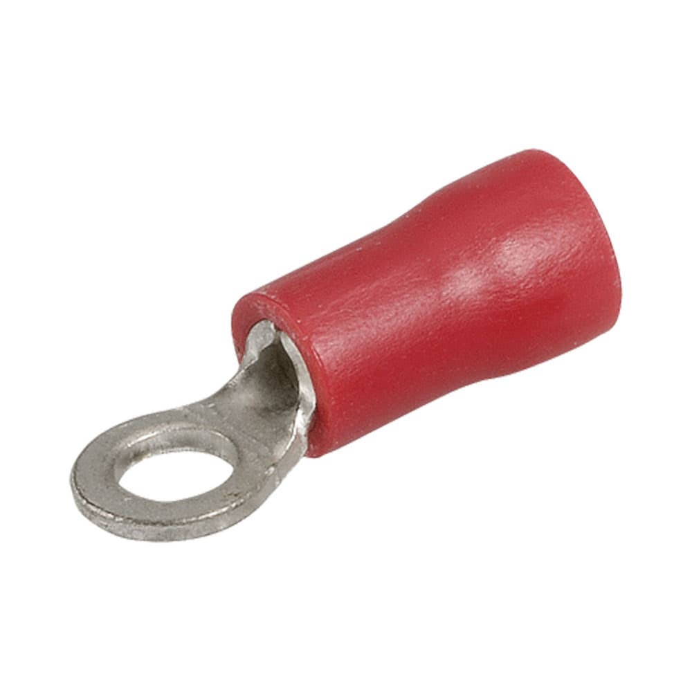 Terminal Ring Insulated Red 3mm Pk 100 40008218 56169