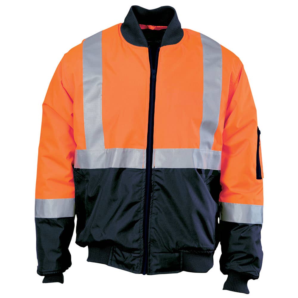 Jacket Bomber 200D Poly PVC CSR Tape Hi Vis Orange/Navy 2XL 3762 DNC_246002_3762-O/N-2XL